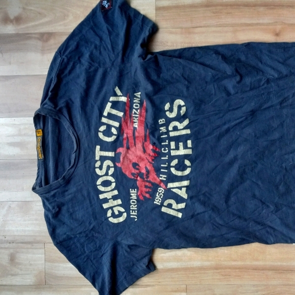 Johnson and motor x lucky brand graphic tee *VINTAGE* - Picture 1 of 5
